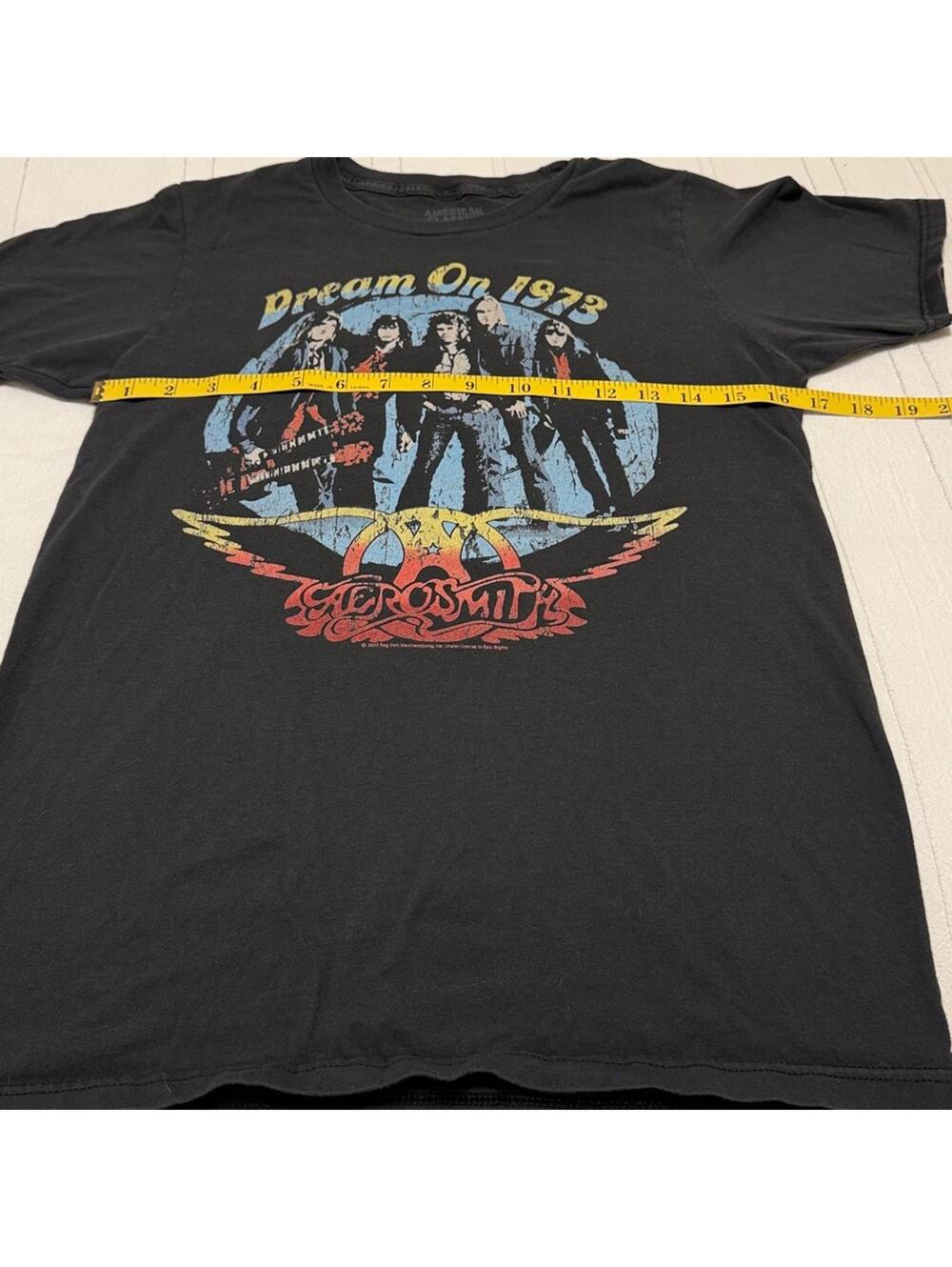 Aerosmith Dream On 1973 Vintage Style Band Tee Black Small - Picture 2 of 3